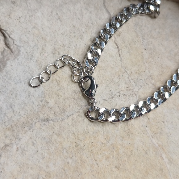 Chain 18K white gold over Stainless steel Leopard panther head necklace earrings - Picture 8 of 8